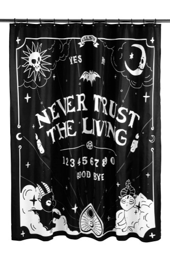 Trust Issues Shower Curtain | One Size / Black / 100% Polyester