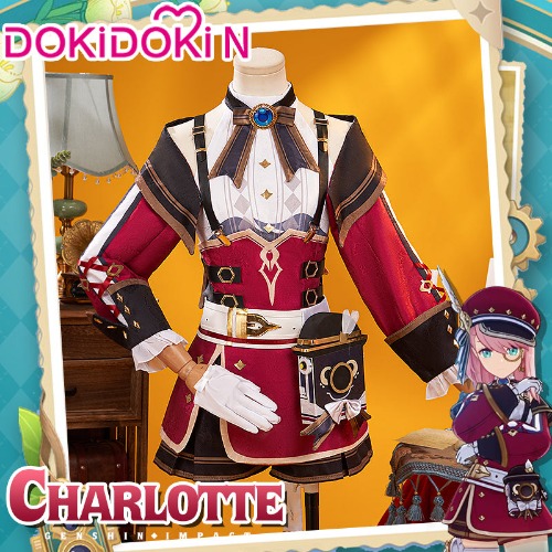 【In Stock】【Size XS-3XL】DokiDoki-N Game Genshin Impact Cosplay Charlotte Costume Fontaine | L