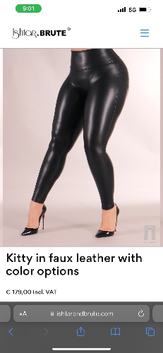BLACK Kitty in faux leather
