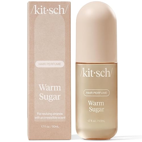 Kitsch Warm Sugar Hair Perfume For Women - Clean, Deodorizing, and Patented Odor-Eliminating Technology, Body Mist - Freshen Hair, Body & Pillows - Sweet Pink Grapefruit & Warm Vanilla Scent - 50ml - Warm Sugar