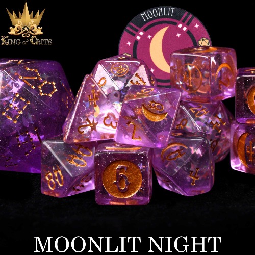Moonlit Night 12 Dice Set