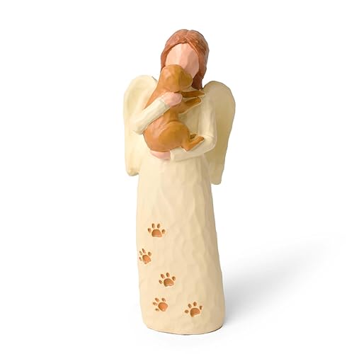 FVFVAHO Erinnerung Hund, Geschenk Hundebesitzer Frau für Engel Mit Hund, Trauergeschenk, Andenken an Verstorbenen Hund, Beileidsgeschenk für den Verlust eines Hundes