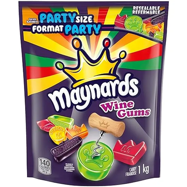Maynards, Wine Gums Candy, Gummy Candy, Bulk Candy, Party Size, 1 kg - Candy