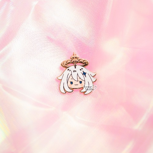 Genshin Impact Paimon Lumine Aether MC Hard Enamel Pin - Paimon / [A Grade] / Simple Rubber Backs
