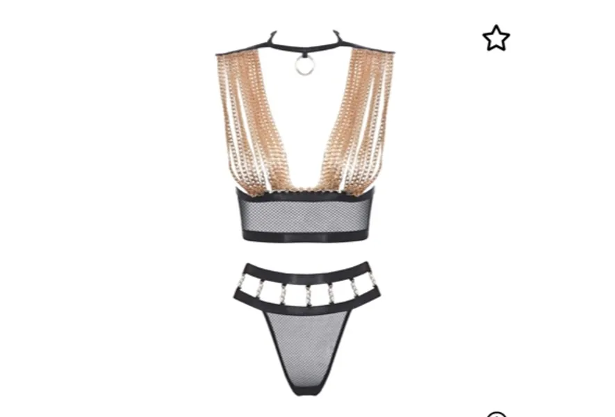 Erotic lingerie set with bodysuit Golden force