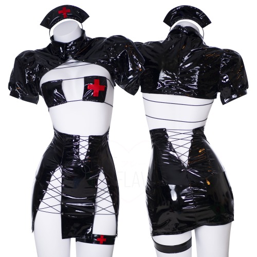 Chaotic Nurse Outfit - Black / M/L
