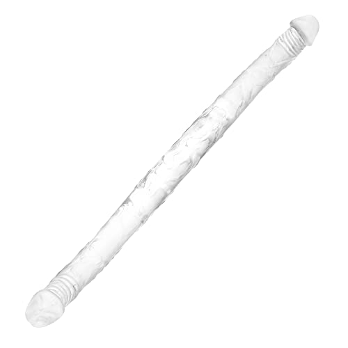 43cm Doppeldildo Crystal Jelly Realistischer Anal Langer Dildo Penis Weich und Flexibel mit Venen und Eichel Erwachsene Sexspielzeuge für Frauen/Männer/Lesben
