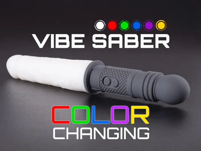 Siliconen LED-dildo & vibrator - VibeSaber - Light up Sabre