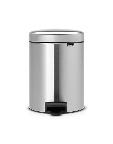 Brabantia,112645,Treteimer AA8mit Inneneimeraus Kunststoff, stahl,Matt Stahl, 5 Liter - 5 Liter - Matt Steel