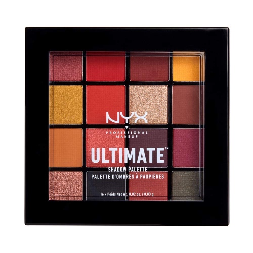 NYX Professional Makeup Ultimate Shadow Palette, Lidschattenpalette, 16 Farbtöne, Schimmernd und Metallisch, Individuelles Finish, Vegane Formel, Farbton: Phoenix