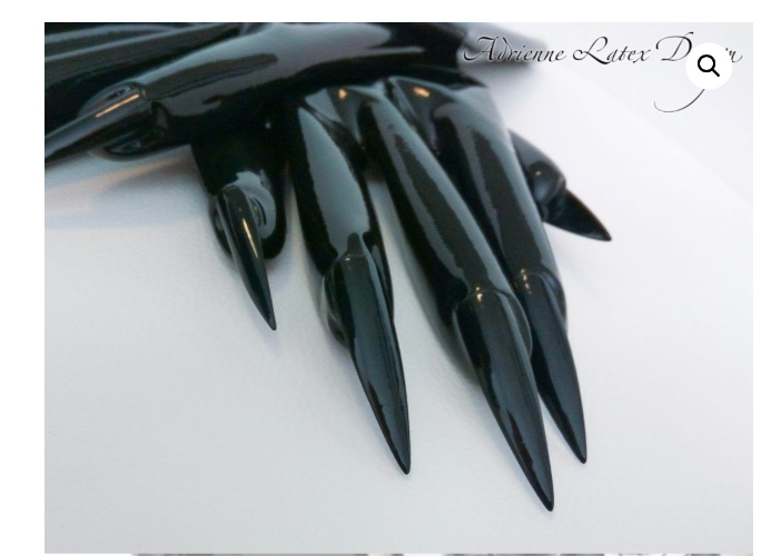 Latex gloves with nails