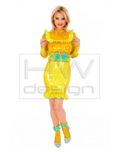 DRESS 56 - LATEX FRILLY DRESS WITH BELT