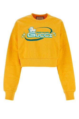 Yellow cotton sweatshirt - M