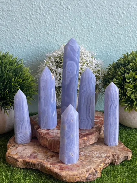 Blue Lace Agate Tower