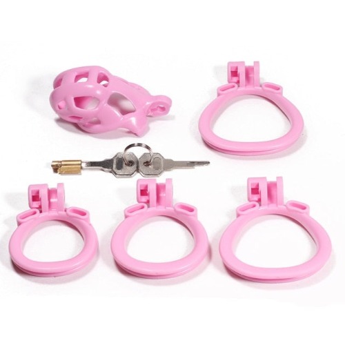 CHASTITY CAGE: THE FEMINIZER V3 - PINK | Small