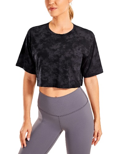 CRZ YOGA dames korte mouwen fitness lopen shirt korte mouwen korte mouwen sport bovendeel