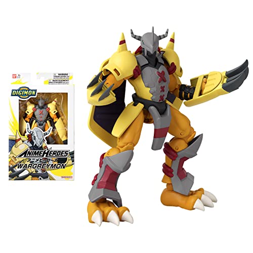Anime Heroes Bandai Digimon WarGreymon Action Figure | 6.5'' Tall WarGreymon Articulated Anime Figure With Extra Set Of Hands And Accessories | Collectable Anime Merch Digimon Figure Wargreymon - Multi-colored