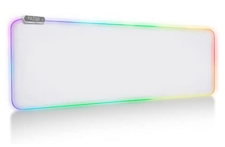 Amazon.com: Tilted Nation Bone White Gaming Mouse Pad RGB - Create Your Dream Setup - Bright LED Gaming Mousepad XL with 8 Light Modes - Smooth Gliding Large RGB Gaming Mouse Pad White - Easy to Clean Gamer Mat : Video Games