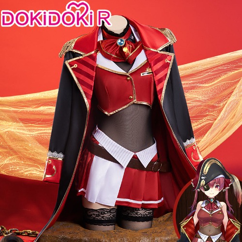 【 Ready For Ship】【Size XS-XL】DokiDoki-R Hololive Fantasy Cosplay Marine Costume / Wig | XL