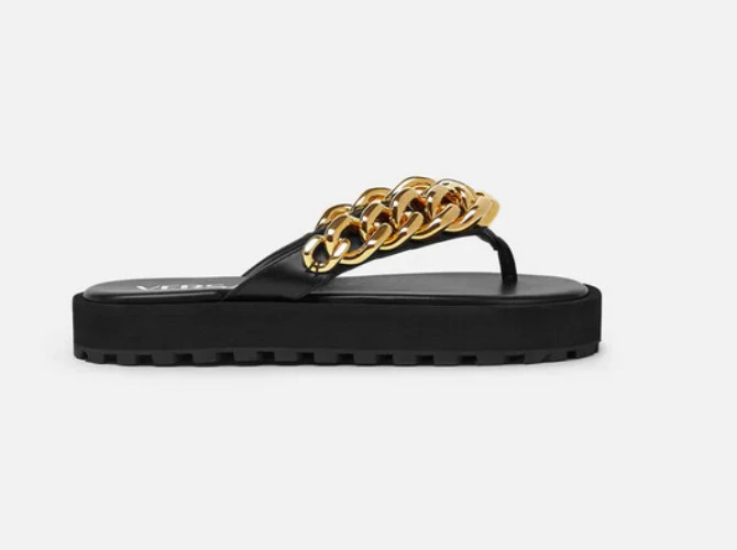 Chain Leather Sandals 