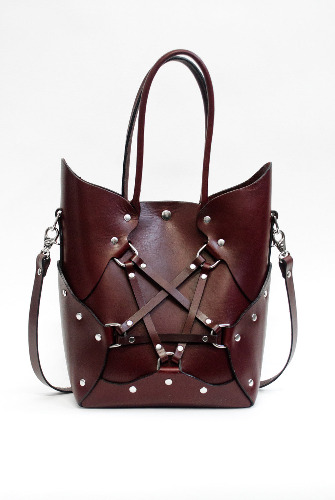 Pentagram Handbag - Oxblood | Oxblood / Silver