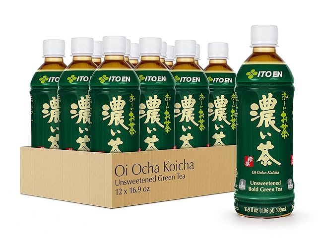 Ito En Oi Ocha Unsweetened Bold Green Tea, 16.9 Fluid Ounce (Pack of 12), Unsweetened, Low Calorie - Bold Green Tea - 16.9 Fl Oz (Pack of 12)