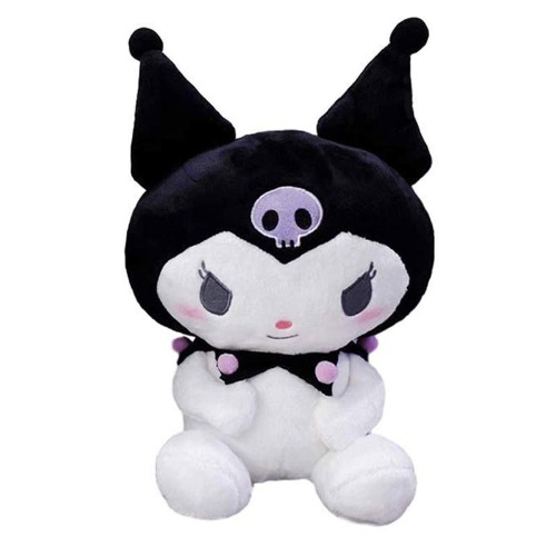 Animal Plush Toys 25cm Cartoon Series Plush Toy My Melody Pendant Doll Pudding Dog Pillow Toy Soft Stuffed Sanrio Keyring Kuromi - Kuromi