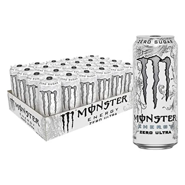 
                            Monster Energy Zero Ultra, Sugar Free Energy Drink, 16 Ounce (Pack of 24)
                        