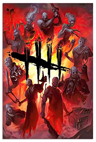 LHTL Dead By Daylight,Game Poster,Dead By Daylight Merch Canvas Wall Art For Living Room Decor For Bedroom Anime Posters Mens 12inchx18inch
