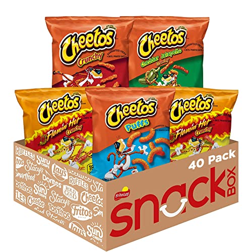 Cheetos Cheese Flavored Snacks, Variety Pack, (Pack of 40) - Variety Pack - 40 Count