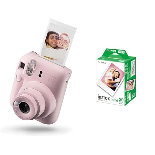 INSTAX Mini 12 Sofortbildkamera Blossom-Pink + Mini Film Standard (20/PK) - Blossom-Pink - mit Instant Film (20 Blatt)