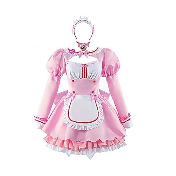 Nekopara Chocola Vanilla Maid Dress, Anime Cosplay Maid Uniform Halloween Party Costume Fancy Dress