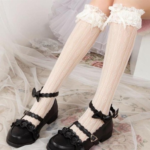 Babydoll Lolita Stockings - White