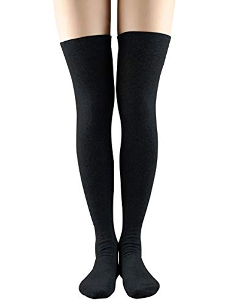 Azue Women Non Slip Thigh High Socks Fashion Tube Stockings above Knee Cosplay Socks