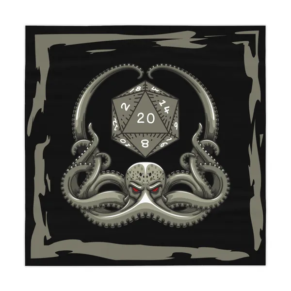Cthulhu D20 TTRPG Table Cover - One size (55.1" × 55.1") (140cm × 140cm) / Custom