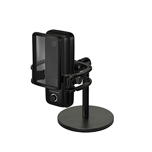 Elgato Wave:3 Kit - Micro à condensateur USB de studio avec support antichoc et filtre antipop pour streaming, podcasts, gaming et télétravail, logiciel de mixage gratuit, plug & play sur Mac/PC - Wave:3 - Kit