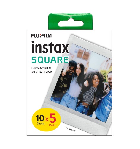instax SQUARE instant Film 50 shot pack, white Border, suitable for all instax SQUARE cameras and printers