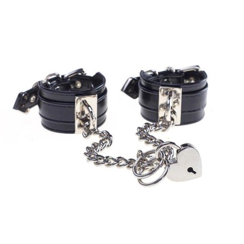 Heart Locket Cuffs - Black
