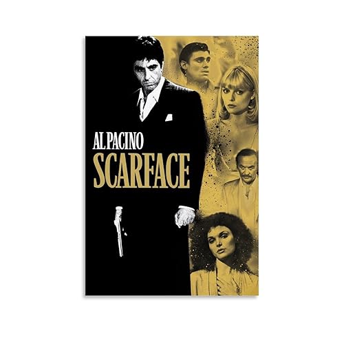 Scarface Movie Poster Poster Frame Hanger Scroll Posters Canvas Decorative Hanging Painting Wall Art Decor Room 24x36inch(60x90cm) - 24x36inch(60x90cm) - Unframe-style-9