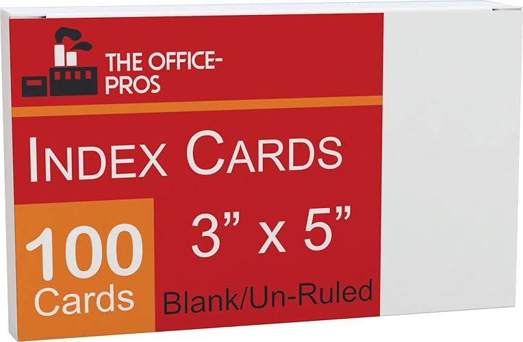 Index Blank Cards, 100 Pack, 3x5 Index Cards, Blank On Front, Blank On Back, White - 1 Pack Of 100 Cards - Blank - Blank - 3 x 5