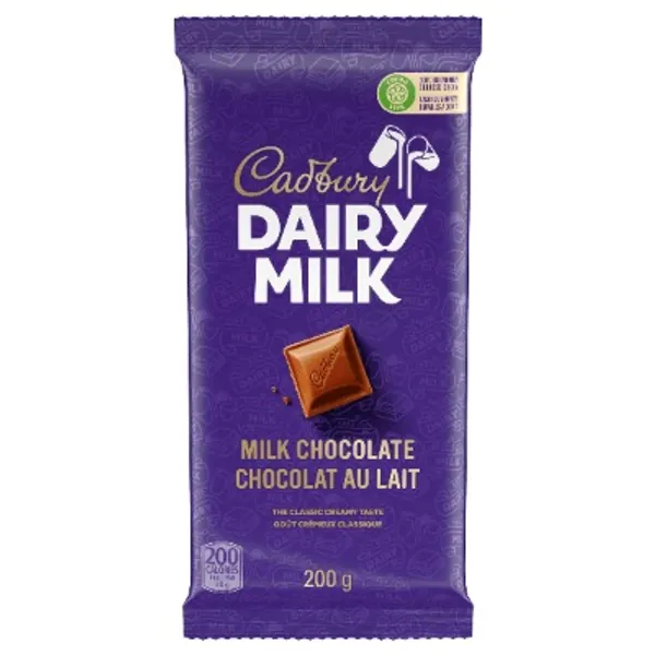 Cadbury Dairy Milk, Milk Chocolate, 200g, Valentine's Day Chocolate Gift