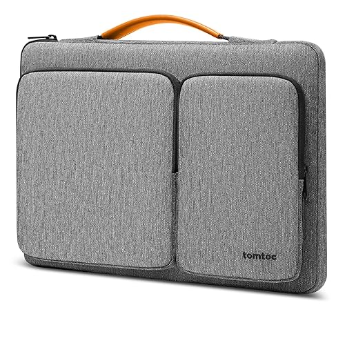 tomtoc 360 Protective Laptop Case for 16-inch MacBook Pro M4/M3/M2/M1 2024-2019, Water-Resistant Laptop Sleeve Bag for Dell XPS 16 Plus, The New Razer Blade 16 - Gray - 16-inch for MacBook Pro