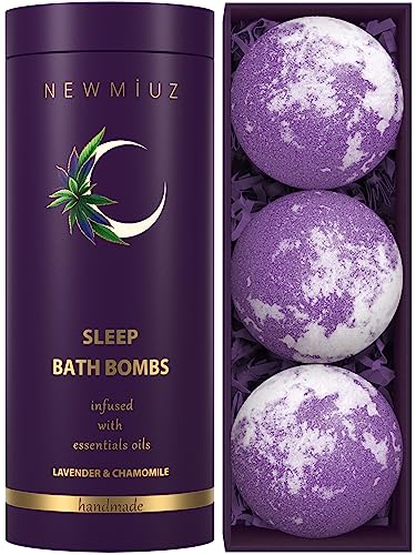 Deep Sleep Bubble Bath Bombs Infused Lavender and Chamomile Essential Luxurious Bath Additives for Dry Skin Nourishment -Indulge in A Blissful Bathing Experience with Our Relaxation Gift Set - Lavender Chamomile