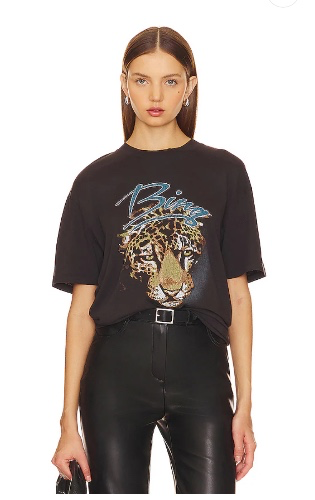 Walker Leopard Tee in Vintage Black ANINE BING