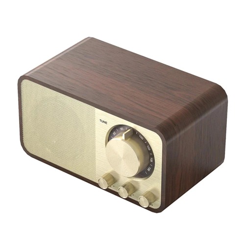 Vintage Classic Wood Theme Bluetooth Speaker with Radio - Walnut