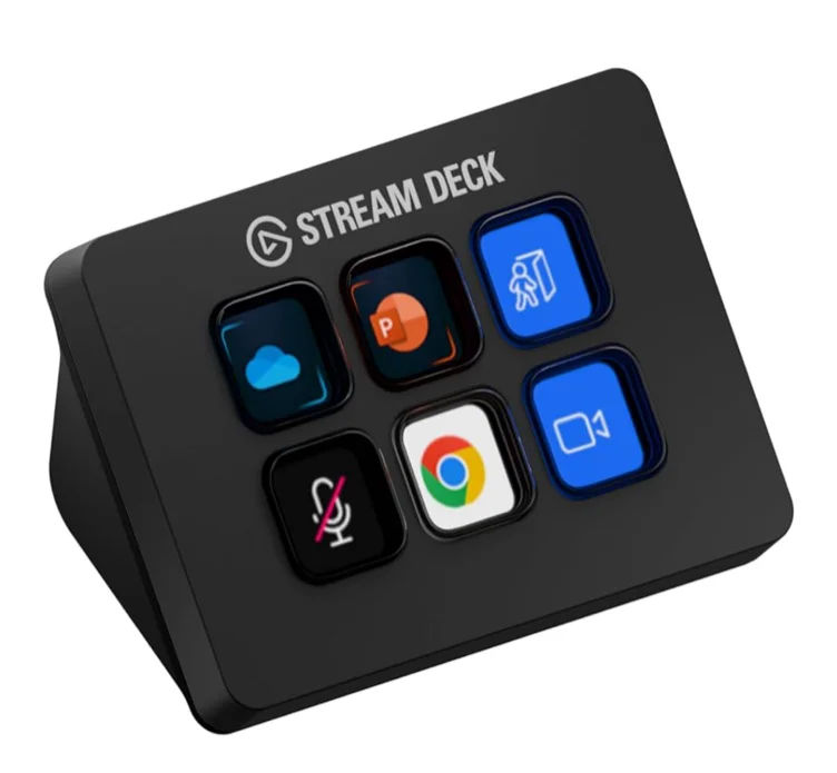 Elgato Stream Deck Mini – Control Zoom, Teams, PowerPoint, MS Office and More, Boost Productivity with Seamless Integration for Daily Apps, Set Up Shortcuts Easily