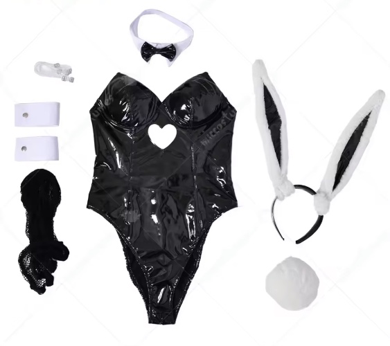 Heart cutout bunnysuit