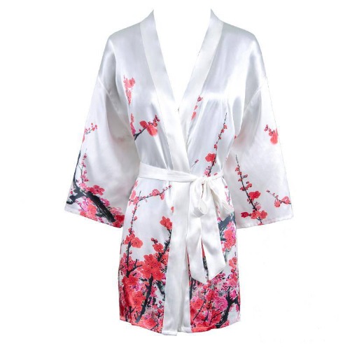 100% Mulberry Silk Kimono Robe