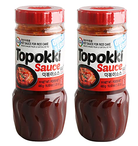 Surasang Tteokbokki Sauce for Mild Spicy Rice Cake Stir Fry, Korean Rice Cake Sauce, 16.93 Ounce - 1