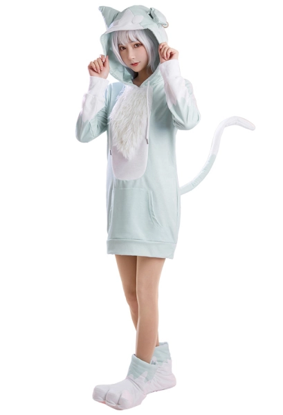 Re:Zero Starting Life in Another World Emilia Cosplay Costume Homewear Hooded Dress